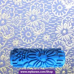 غلطک طرح دار آبی Z114 گل ستاره ای، آفتابگردان، بابونه، شکوفه و آبی