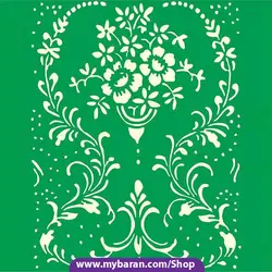رول غلطک طرح دار GR-77 | طرح داماسک و دسته گل