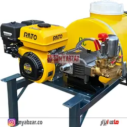 سمپاش 100 لیتری راتو با پمپ 45 بار طرح رینو (موتور گیربکس دار)