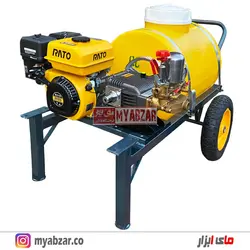 سمپاش 100 لیتری راتو با پمپ 45 بار طرح رینو (موتور گیربکس دار)