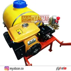 سمپاش 100 لیتری موتور روبین EY20 اصلی با پمپ 45 بار مشکی طرح رینو پاور