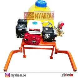 سمپاش 100 لیتری موتور هوندا GX200 اصلی با پمپ 45 بار مشکی طرح رینو پاور