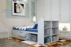 تخت یک نفره کتابخانه دار کاترین مدل BS 916