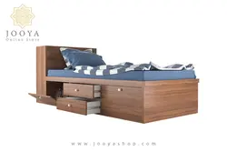 تخت یک نفره کتابخانه دار کاترین مدل BS 916