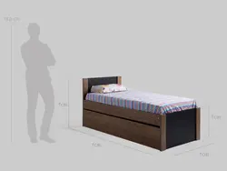 تخت خواب مهماندار ساده ام دی اف رونیکا مدل BM314