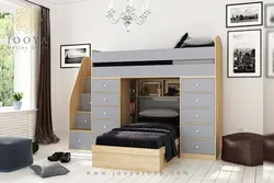 تخت خواب دو طبقه پسرانه آدنیس مدل BT710