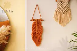 آویز مکرومه با طرح برگ