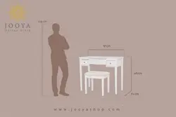 میز آرایشی آینه مخفی ساده عروس چوبی شارونل مدل TM 168