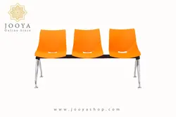 نیمکت انتظار شل پایه کروم سه نفره کد N833