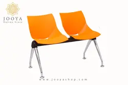 نیمکت انتظار شل پایه کروم دو نفره کد N832