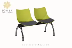 نیمکت انتظار شل با تشک پایه کروم دو نفره کد P832