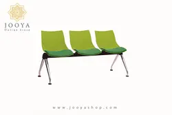 نیمکت انتظار شل با تشک پایه کروم سه نفره کد P833