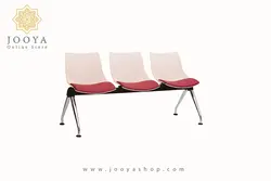 نیمکت انتظار شل با تشک پایه کروم سه نفره کد P833