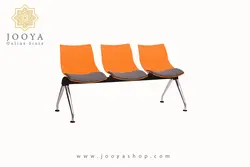 نیمکت انتظار شل با تشک پایه کروم سه نفره کد P833