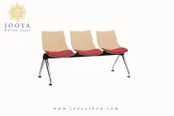 نیمکت انتظار شل با تشک پایه کروم سه نفره کد P833