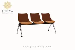 نیمکت انتظار شل با تشک پایه کروم سه نفره کد P833