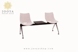 نیمکت انتظار دو نفره وسط میز دار شل پایه کروم کد N833T