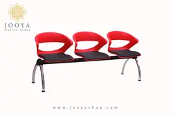 نیمکت انتظار کیکا با تشک پایه کروم سه نفره کد P853