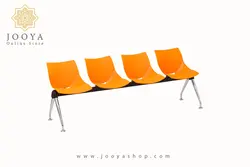 نیمکت انتظار شل پایه کروم چهار نفره کد N834