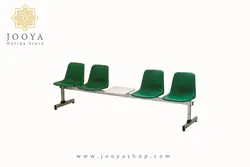 نیمکت انتظار چهار نفره وسط میز دار فایبر پلاست کد T555