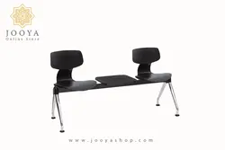 نیمکت انتظار دو نفره وسط میزدار یوگو پایه کروم کد T403