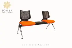 نیمکت انتظار دو نفره وینر دو، وسط میز دار پایه کروم کد P223T