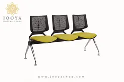 نیمکت انتظار وینر دو، بدون دسته پایه کروم سه نفره کد P223