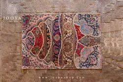 قالیچه تکه دوزی شده دستبافت سجاده عشق