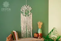 دیوارکوب مکرومه مدل درخت زندگی