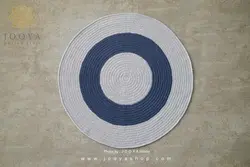 فرشینه مکرومه آبی