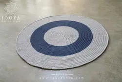 فرشینه مکرومه آبی