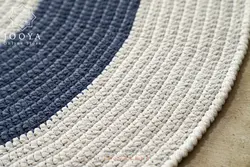 فرشینه مکرومه آبی