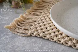 زیر بشقابی مکرومه طرح آنط