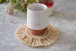 زیر لیوانی مکرومه طرح برنو