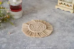 زیر لیوانی مکرومه طرح برنو