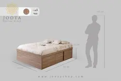 تخت خواب دو نفره باکس دار ملکا مدل MD20