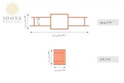 شلف دیواری تلویزیون گاندی مدل DT102
