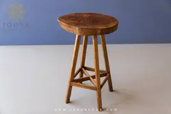 چهارپایه چوبی قهوه