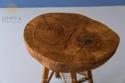 چهارپایه چوبی قهوه