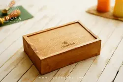 جعبه چوبی مهر و موم با درب کشویی