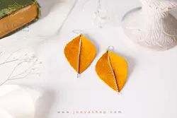 گوشواره نقره مدل برگ پارمیس