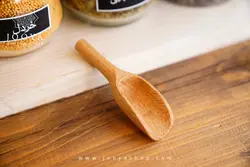 قاشق ادویه سوک کوچک با چوب راش مدل سه