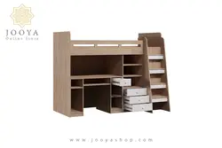 ست تخت دو طبقه و کمد با میز تحریر نوجوان پروا مدل BT738