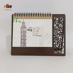 تقویم رومیزی چوبی 1402 ایمان مدل مینیاتور
