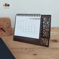 تقویم رومیزی چوبی 1402 ایمان مدل مینیاتور