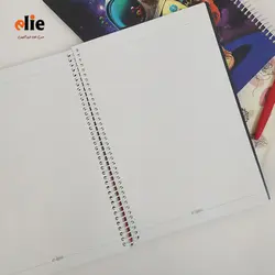 دفتر سیمی 100 برگ کلیپس جلدسخت طرح 018