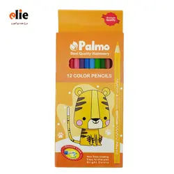 مداد رنگی 12 رنگ پالمو طرح ببر