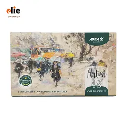 پاستل 48 رنگ آریا سری آرتیست طرح 024