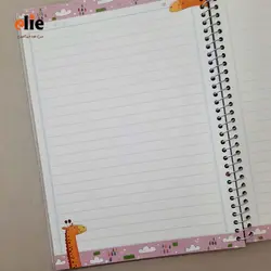 دفتر 60 برگ حاشیه دار ایمان طرح زرافه