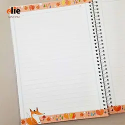 دفتر 60 برگ حاشیه دار ایمان طرح روباه